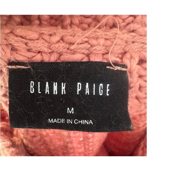 Blank Paige Pink Chunky Knit “Sundaze” Cropped Sweater | Medium - Picture 4 of 5